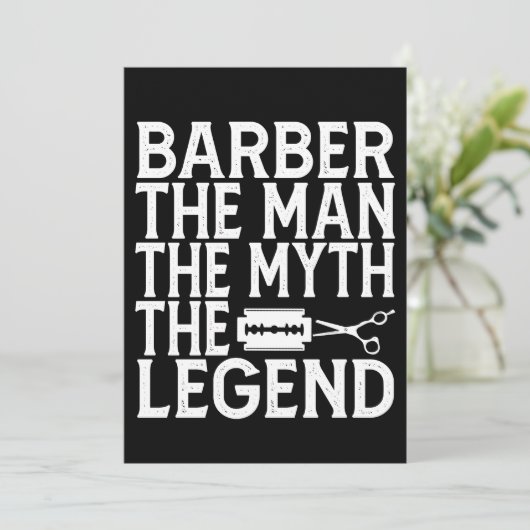 Barber Het Man 2024 Kaart (Staand voorkant)