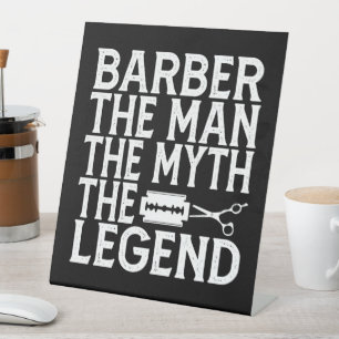 Barber Het Man 2024 Reclamebord Met Voetstuk