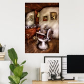 Barber - in de barber - winkel poster (Thuiskantoor)