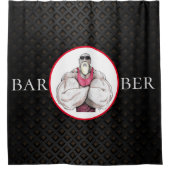 Barber logo douchegordijn (Voorkant)
