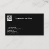 Barber Logo | QR Code | Metaalachtig Visitekaartje (Achterkant)