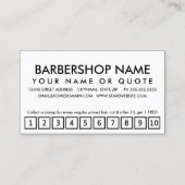 Barber, loyaliteitspunch kaart (Achterkant)