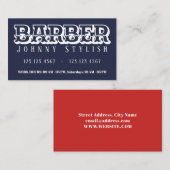  barber met dubbeltoon visitekaartje (Voorkant / Achterkant)
