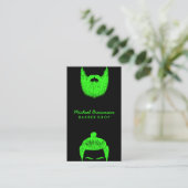 Barber met Hipster logo Visitekaartje (Staand voorkant)