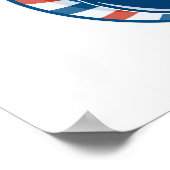 Barber met poolhaarklem en schaar retro poster (Hoek)