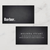 Barber Modern Minimalist Blackboard Professional Visitekaartje (Voorkant / Achterkant)