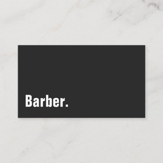 Barber moderne minimalistische professional visitekaartje (Voorkant)