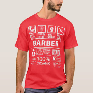 Barber MultiTasking Certified Job Gift Item T-shirt