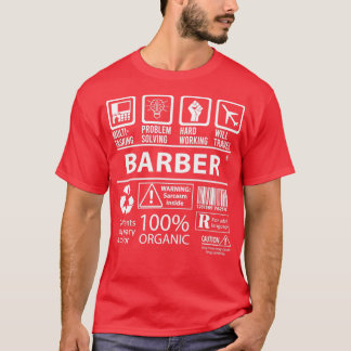 Barber MultiTasking Certified Job Gift Item T-shirt