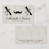 Barber Mustache | Gereedschap voor schaarkammen Visitekaartje (Voorkant / Achterkant)