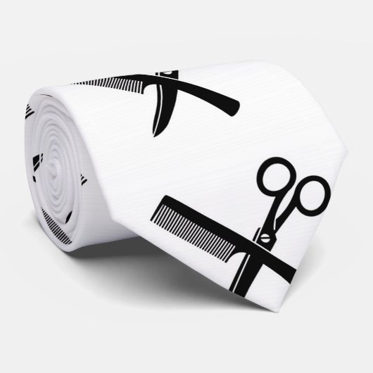 **BARBER** OF **HAARSTYLIST** DECORATIEF STROPDAS (Opgerold)