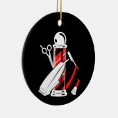 Barber Ornament Barber Pole kerstversiering (Rechts)