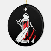 Barber Ornament Barber Pole kerstversiering (Links)