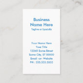 barber poel visitekaartje (Achterkant)