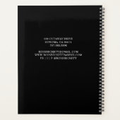 Barber Pole Barber Black White Benoeming Planner (Achterkant)