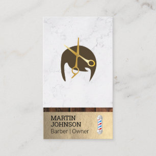 Barber Pole   Barber Scissors Stylish Hair Visitekaartje