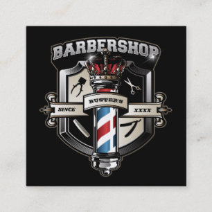 Barber Pole en Crown Visitekaartje personaliseren