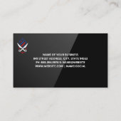 Barber Pole en Scissors Logo | QR-code Visitekaartje (Achterkant)