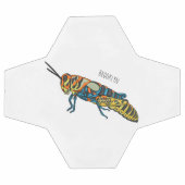 Barber pole grasshopper cartoon illustration  (Plat)