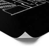 Barber Pole Illustration Black Art impression de b (Coin)