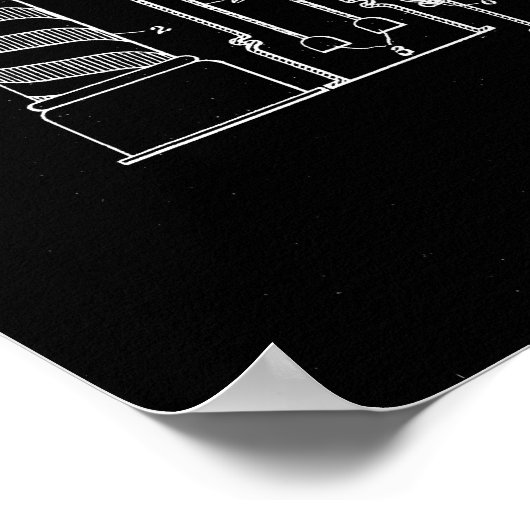 Barber Pole Illustration Black Art impression de b (Coin)