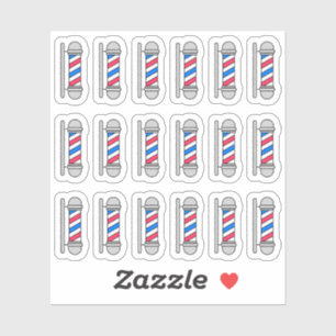 Barber Pole Kapperszaak Salon Kappersafspraak Plan Sticker