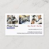 Barber Pole kapsalon voor mannen Visitekaartje (Achterkant)