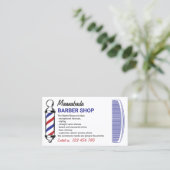 Barber Pole kapsalon voor mannen Visitekaartje (Staand voorkant)