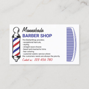 Barber Pole kapsalon voor mannen Visitekaartje