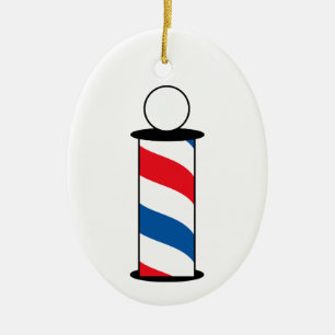 Barber Pole Keramisch Ornament
