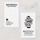  Barber Pole Logo Visitekaartje (Voorkant / Achterkant)