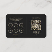 Barber Pole Moderne Barbershop Elegant Zwart Loyal Visitekaartje (Achterkant)