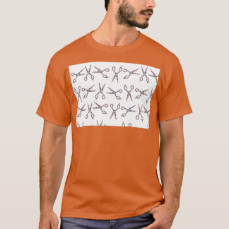 Barber Pole Scissors Pattern Haircut Trend T-shirt