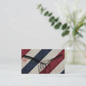 Barber Pole / Straight Razor / Extra Thick Visitekaartje (Staand voorkant)