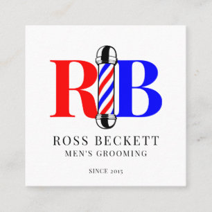 Barber Poteau Logo Barber Hair Styliste Carte de v