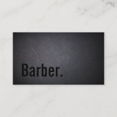 Barber Professional Black Minimalist Visitekaartje (Voorkant)