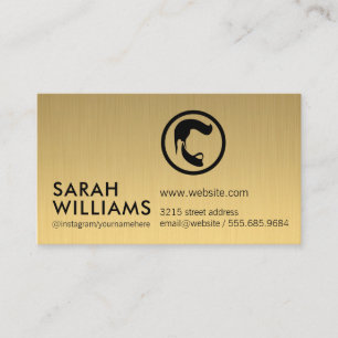 Barber Professional Gold Metallic Visitekaartje