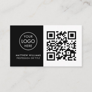 Barber Professional QR Code Logo Modern Visitekaartje