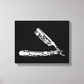 barber razor iconen canvas afdruk (Voorkant)