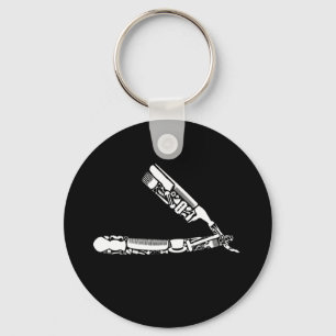 barber razor iconen sleutelhanger