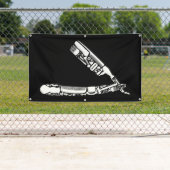 barber razor iconen spandoek (Insitu)