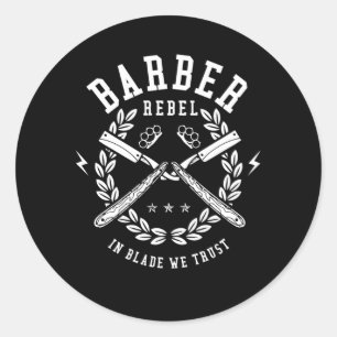 Barber Rebel Ronde Sticker