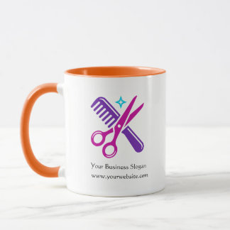 Barber Salon Business Logo Mug