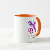 Barber Salon Business Logo Mug (Devant droit)