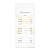 Barber salon simple moderne élégant service menu (Devant)