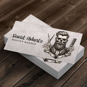 Barber schedel Barbershop Haar Stylist Visitekaartje