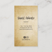 Barber schedel &  schaar Haar Stylist Visitekaartje (Achterkant)