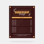 Barber Services moderne Barbershop Tarifs (Recto)