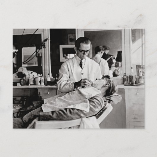 Barber Shop, 1923 Briefkaart (Voorkant)