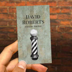 Barber Shop Barber Pole Barbershop  Hair Visitekaartje